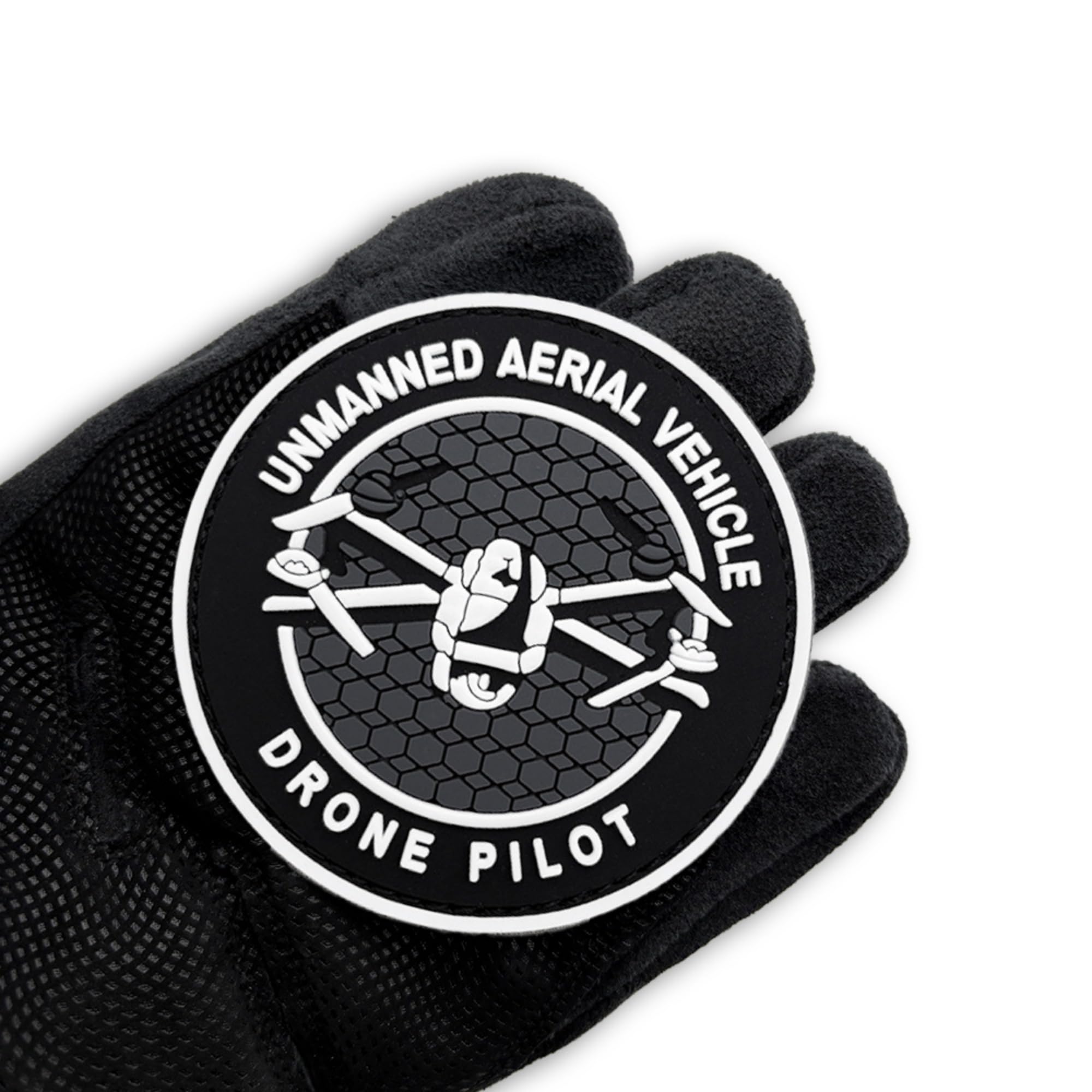 Tactical Noctilucent Drone Pilot Morale Patches, PVC Rubber Glow-in-The-Dark UAV Badges, 3.15 Inch Round Hook and Loop Backing - Image 7