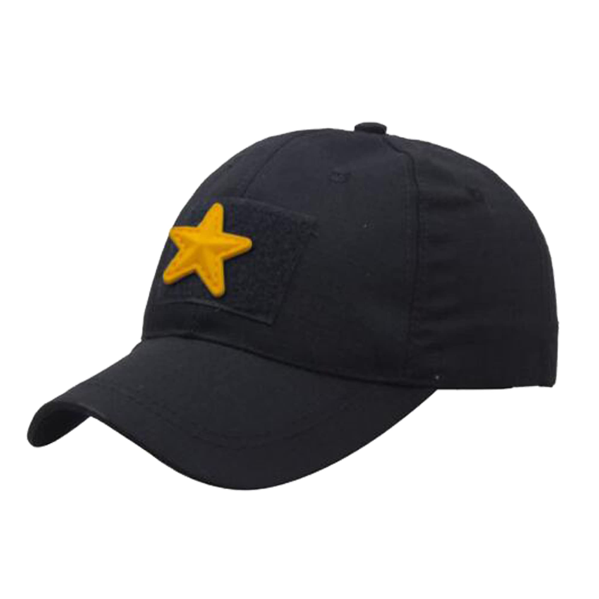 Tactical PVC Patch, Yellow Star PVC Morale Patches Appliques Tactical Military Badges, Hook and Loop Fasteners Backing, 1.18 x 1.18 Inch, Bubble of 4 Pieces - Image 4
