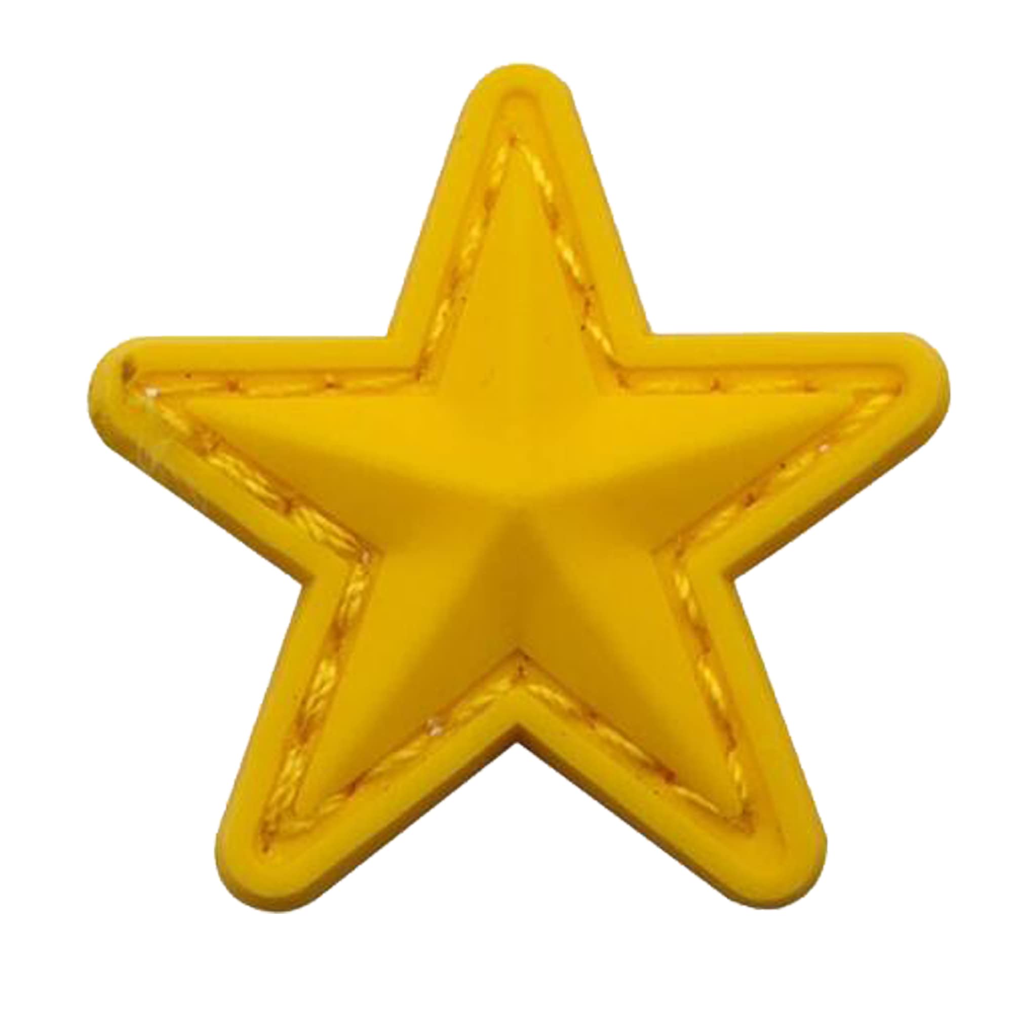 Tactical PVC Patch, Yellow Star PVC Morale Patches Appliques Tactical Military Badges, Hook and Loop Fasteners Backing, 1.18 x 1.18 Inch, Bubble of 4 Pieces - Image 7