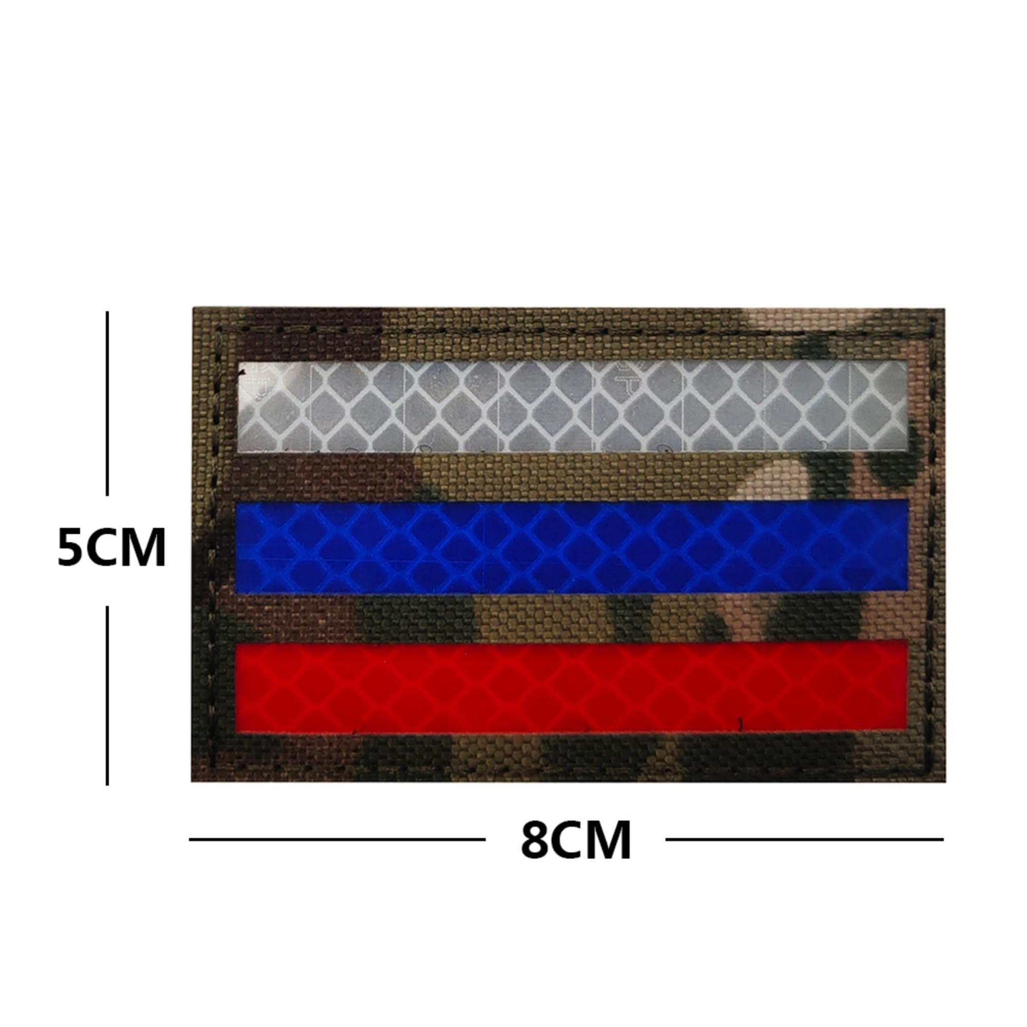 Tactical Serbia Flag Patch, Reflective Red Blue White Stripes, Camouflage Background, Hook and Loop Backing, 3.54 x 1.97Inch Military Emblem Badges - Image 6