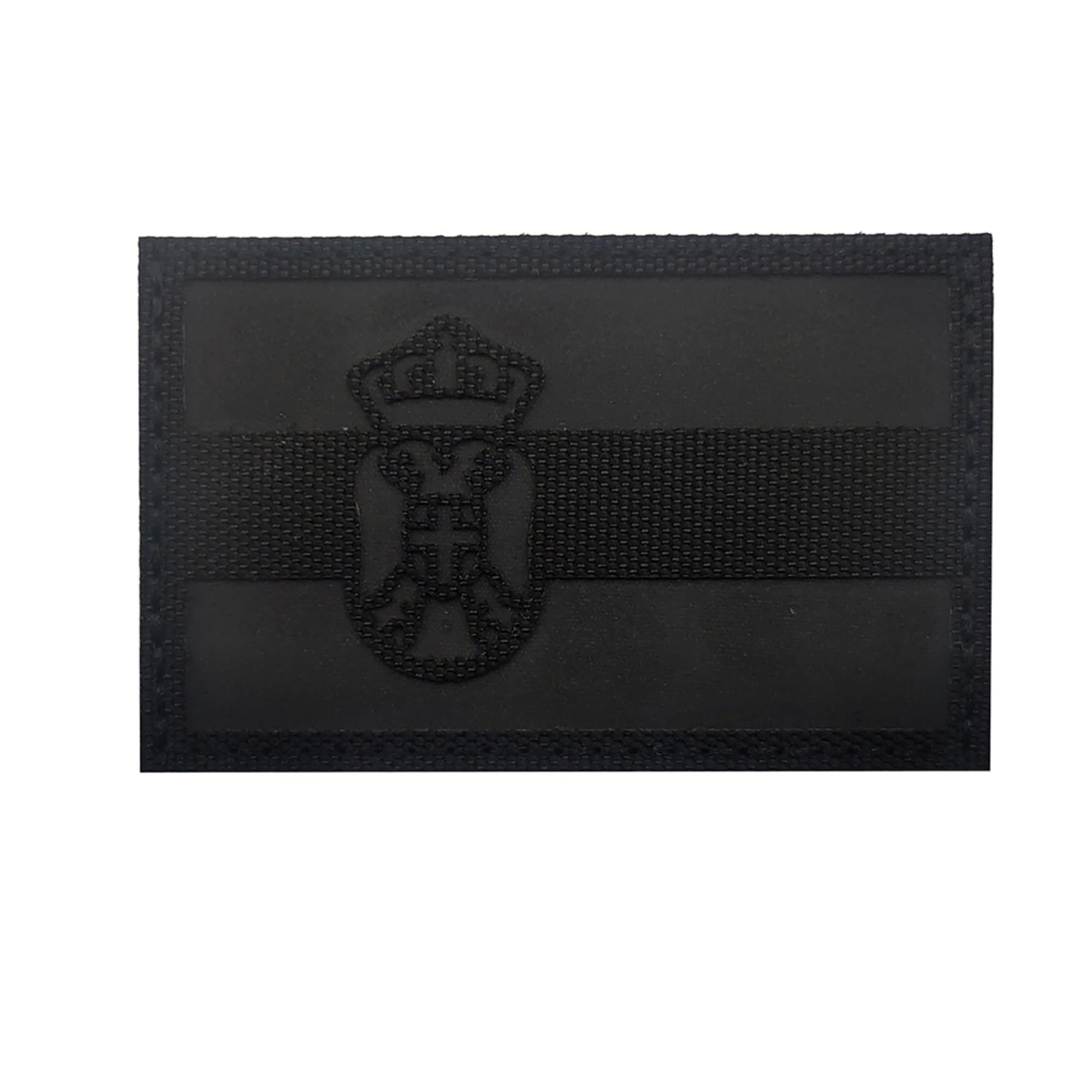 Tactical Serbia Flag Reflective Patch Set, Camouflage and Black, Embroidered Military Patches with Hook and Loop Backing (CP Black)