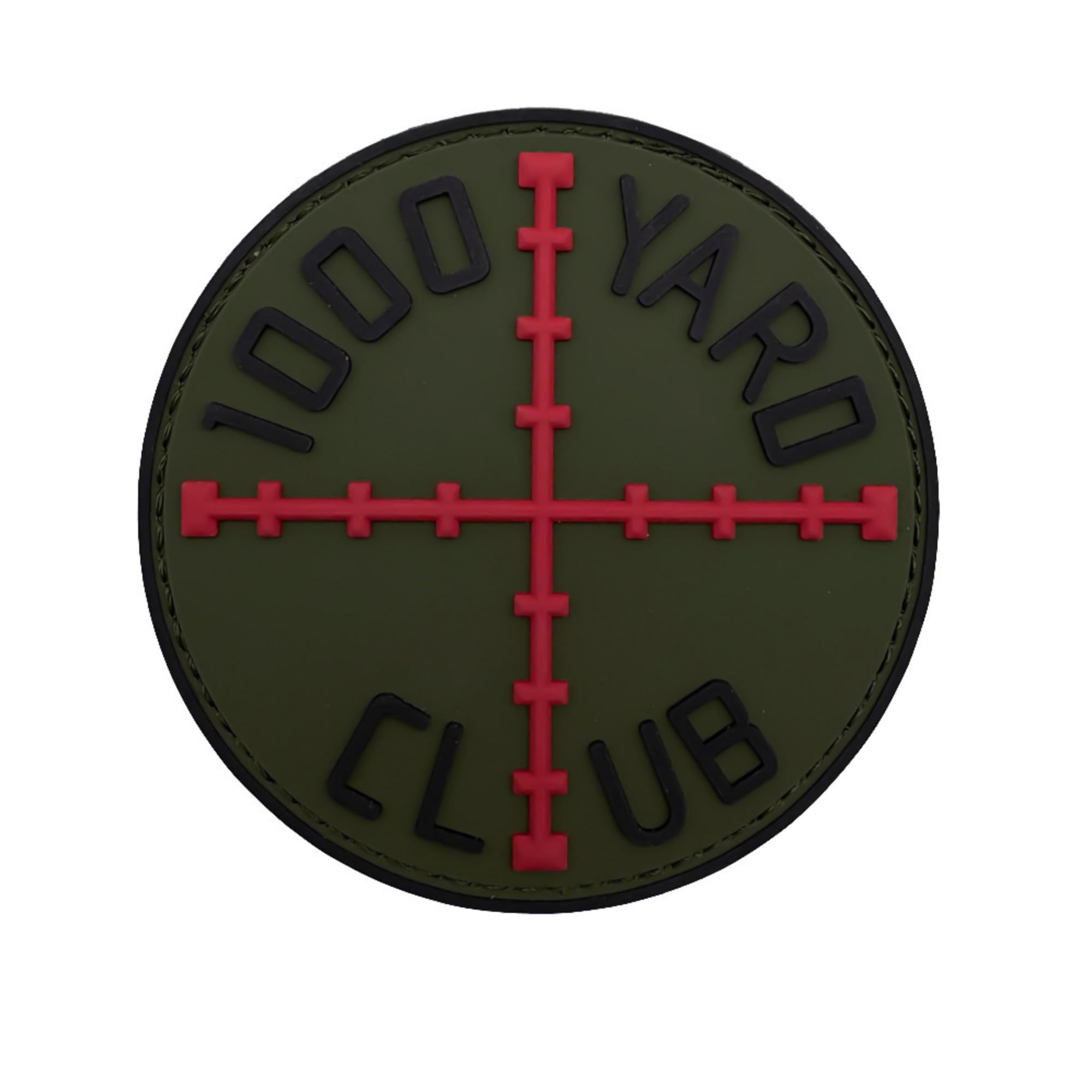 Tactical Sniper PVC Morale Patch, 3.15 Inch, Hook and Loop Backing, 1000 Yard Club Military Armband Badges