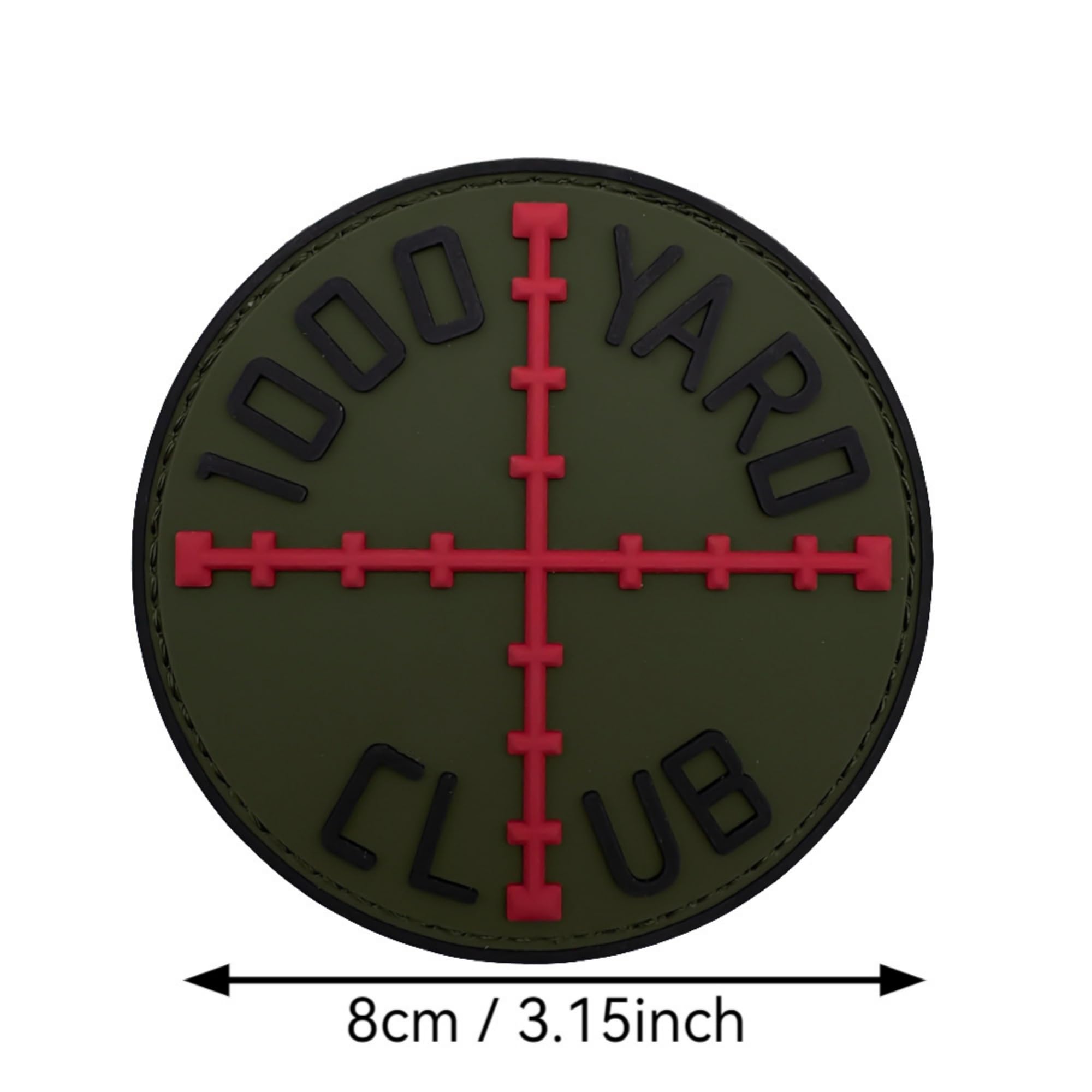 Tactical Sniper PVC Morale Patch, 3.15 Inch, Hook and Loop Backing, 1000 Yard Club Military Armband Badges - Image 2