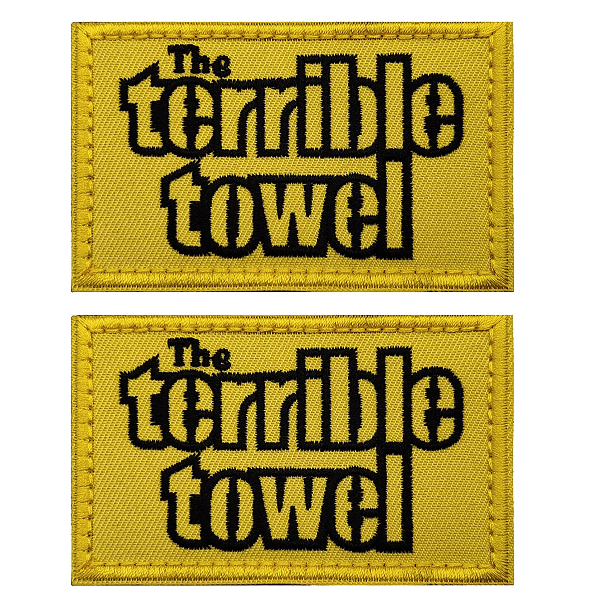 Terrible Towel Embroidered Applique Patches Tactical Military Morale Emblem Armband Badges Uniform Fabric Embroidery Appliqué Patch