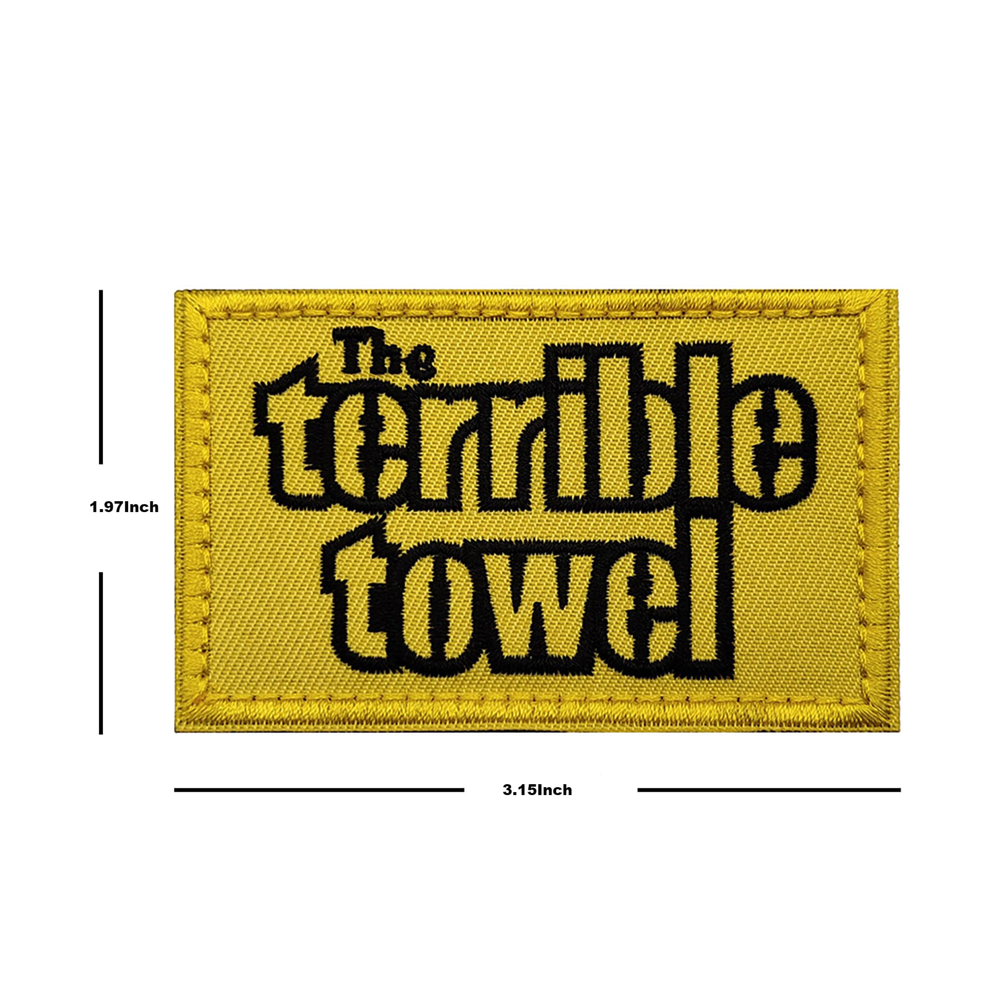 Terrible Towel Embroidered Applique Patches Tactical Military Morale Emblem Armband Badges Uniform Fabric Embroidery Appliqué Patch - Image 3