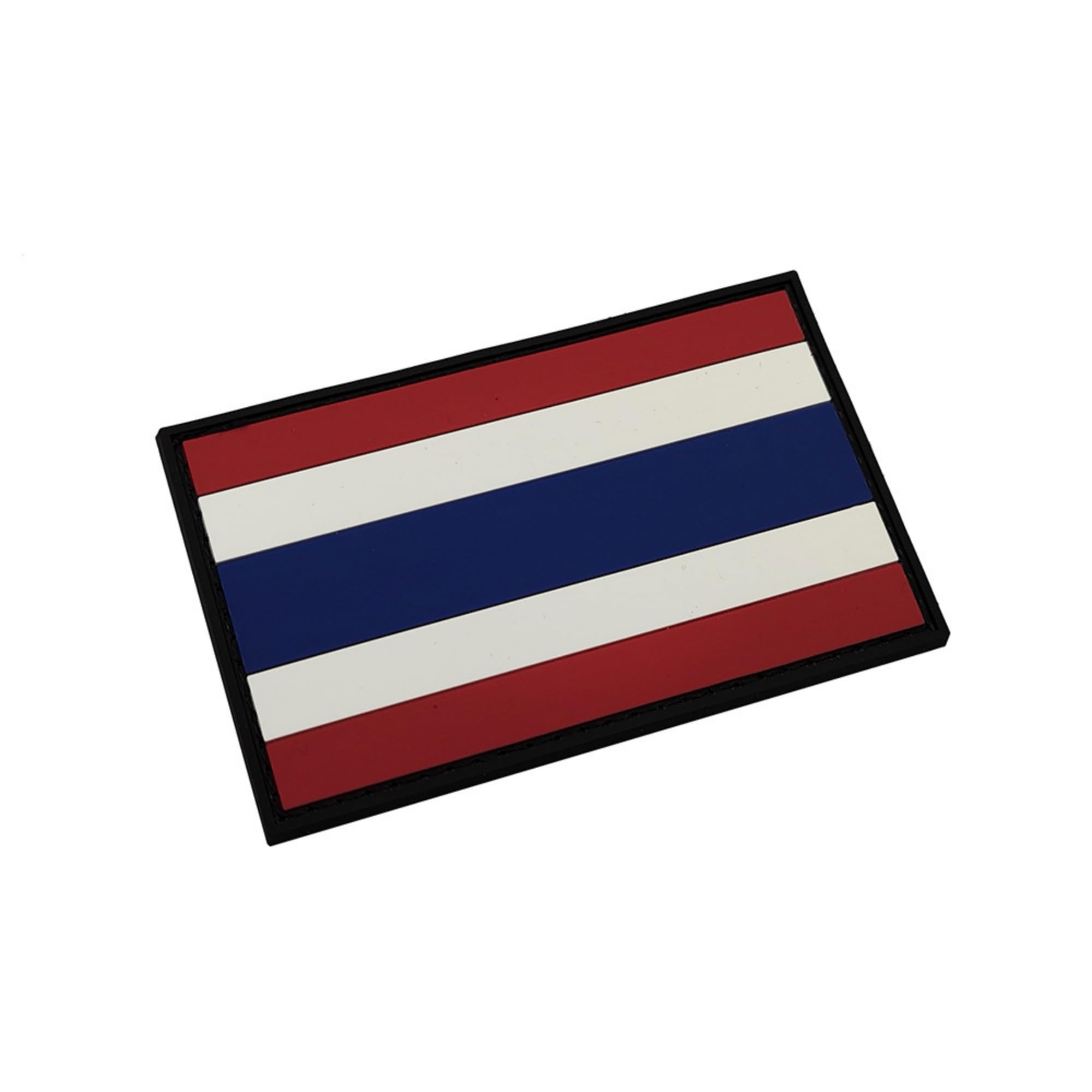 Thailand Flag PVC Patches, 3.15 x 1.97 Inches, Hook and Loop Backing, Red White Blue, 2-Pack - Image 4