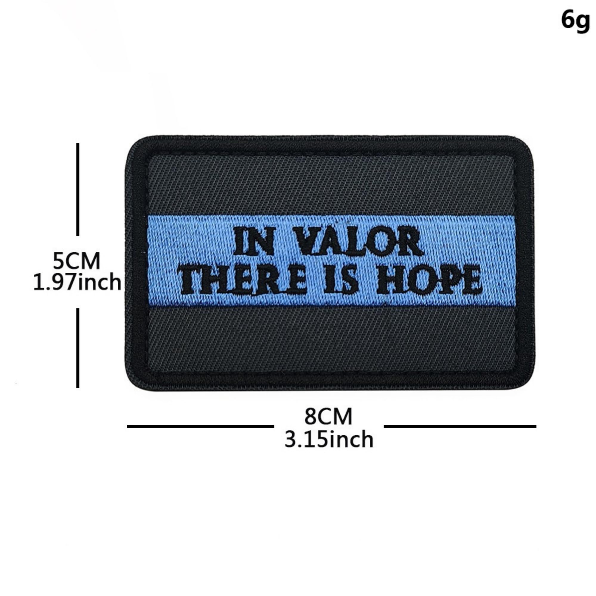 Thin Blue Line Embroidered Patches Appliques, Hook and Loop Backing, Black and Blue, Law Enforcement Support (Color-b) - Image 2