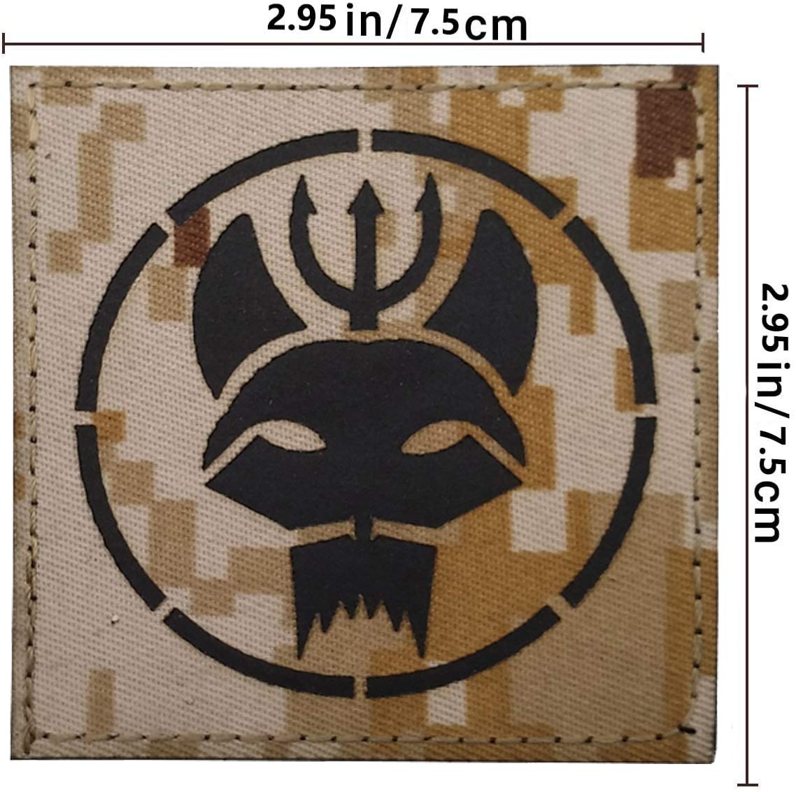 Trident Cat Head Infrared Reflective Patch, Customizable Personalized American Flag, Call Sign, Dont Tread On Me Army Military Tactical Fastener Hook Loop Backed Patches - Image 3