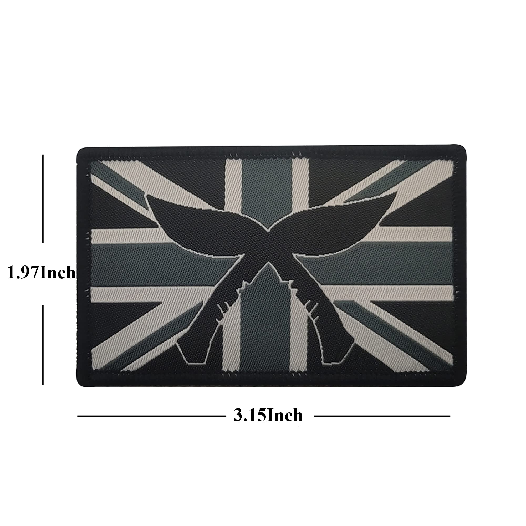 UK Flag United Kingdom Kukri Knife Applique Patches British Flags Tactical Military Morale Embroidered Fabric Patch Decorative Badge - Image 2