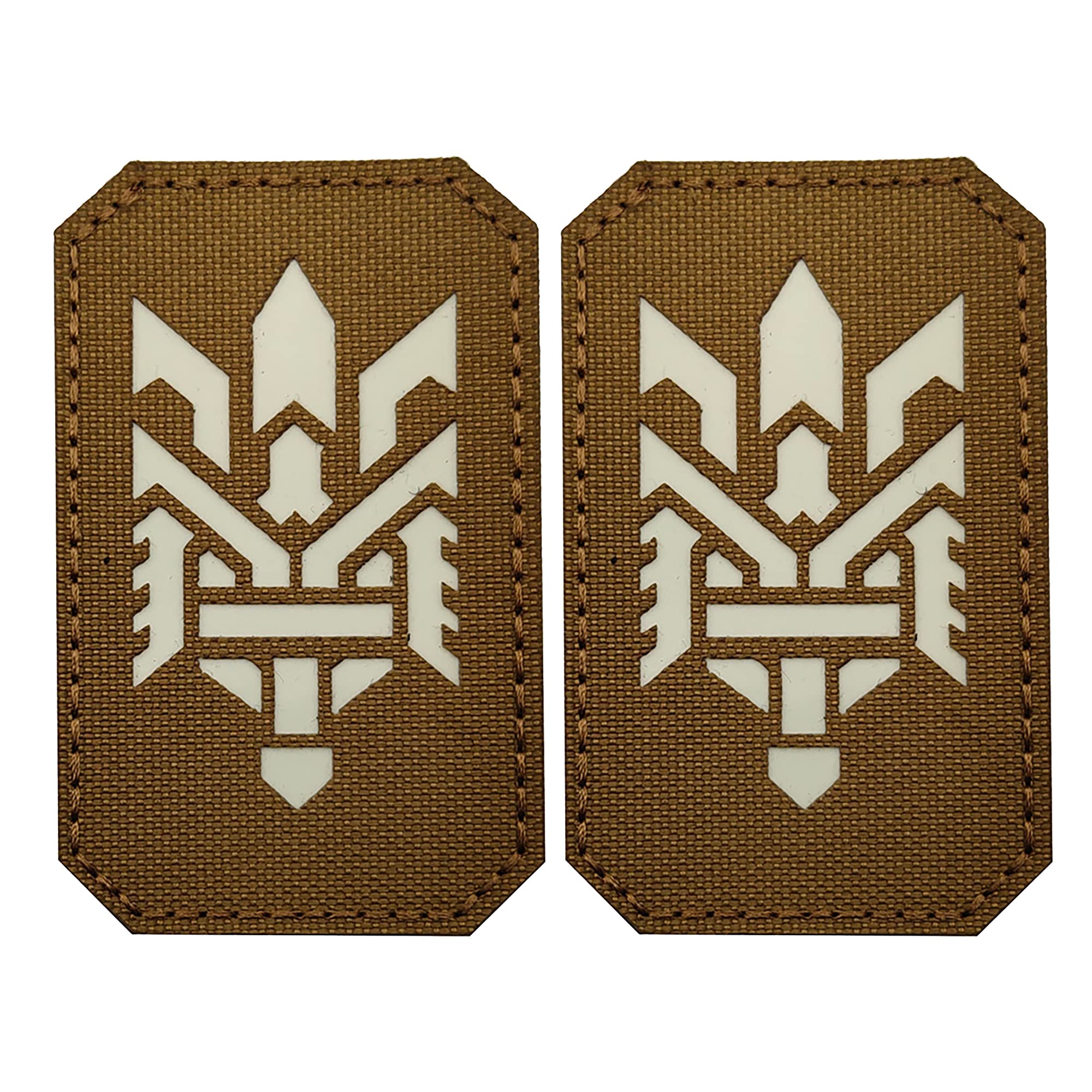 Ukraine Trident Glowing Dark Patches Military Tactical Luminous Patch Appliques Emblem Badges Hook and Loop Fastener Backing