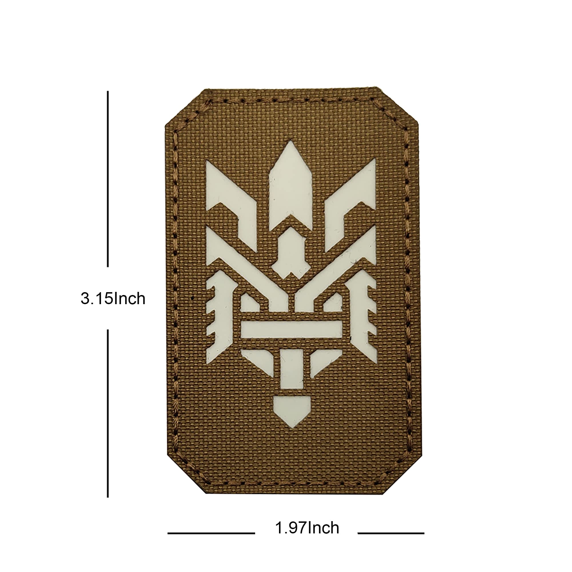 Ukraine Trident Glowing Dark Patches Military Tactical Luminous Patch Appliques Emblem Badges Hook and Loop Fastener Backing - Image 4