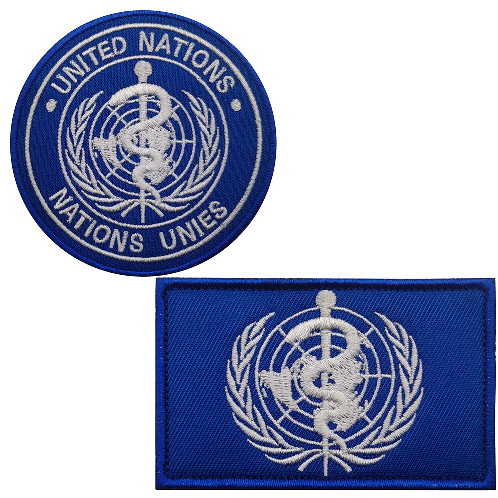 United Nations Embroidered Appliqué Patches Nations Unies Applique Patches Funny Emblem Tactical Military Morale Combat Armband Badges