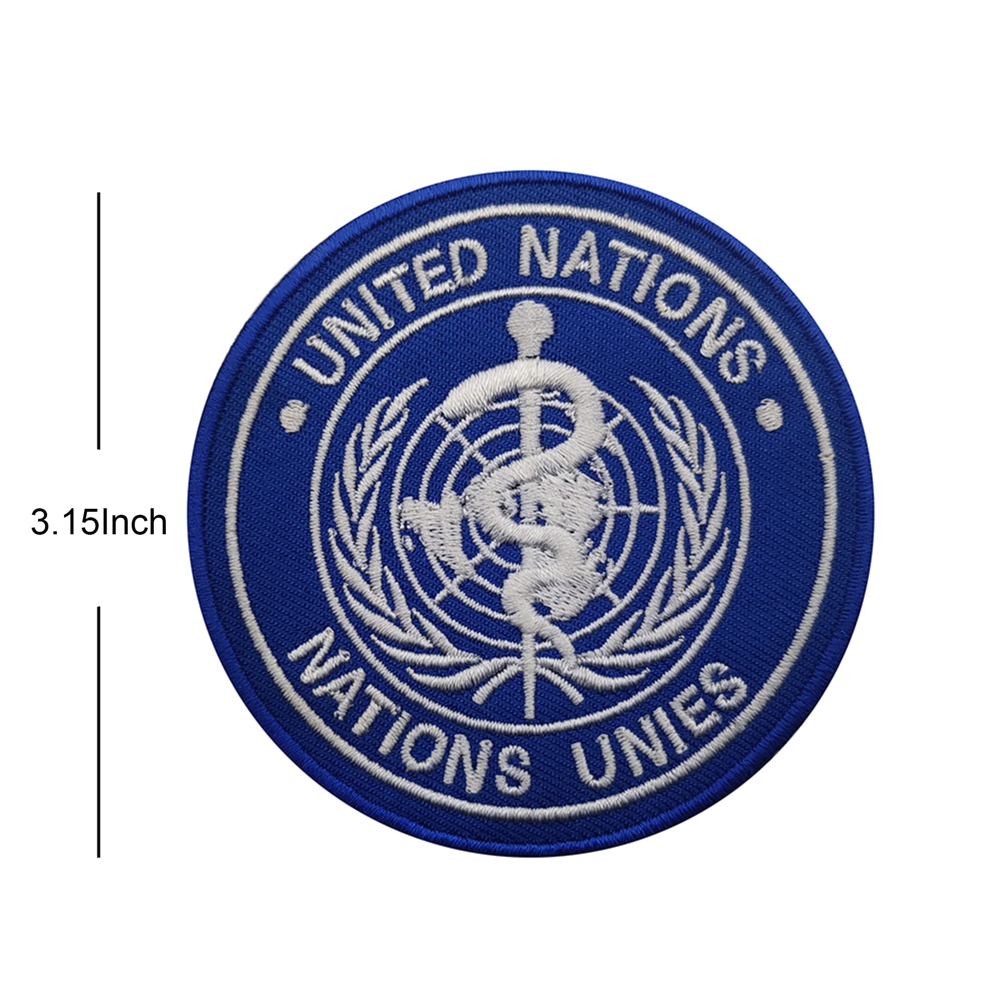 United Nations Embroidered Appliqué Patches Nations Unies Applique Patches Funny Emblem Tactical Military Morale Combat Armband Badges - Image 3