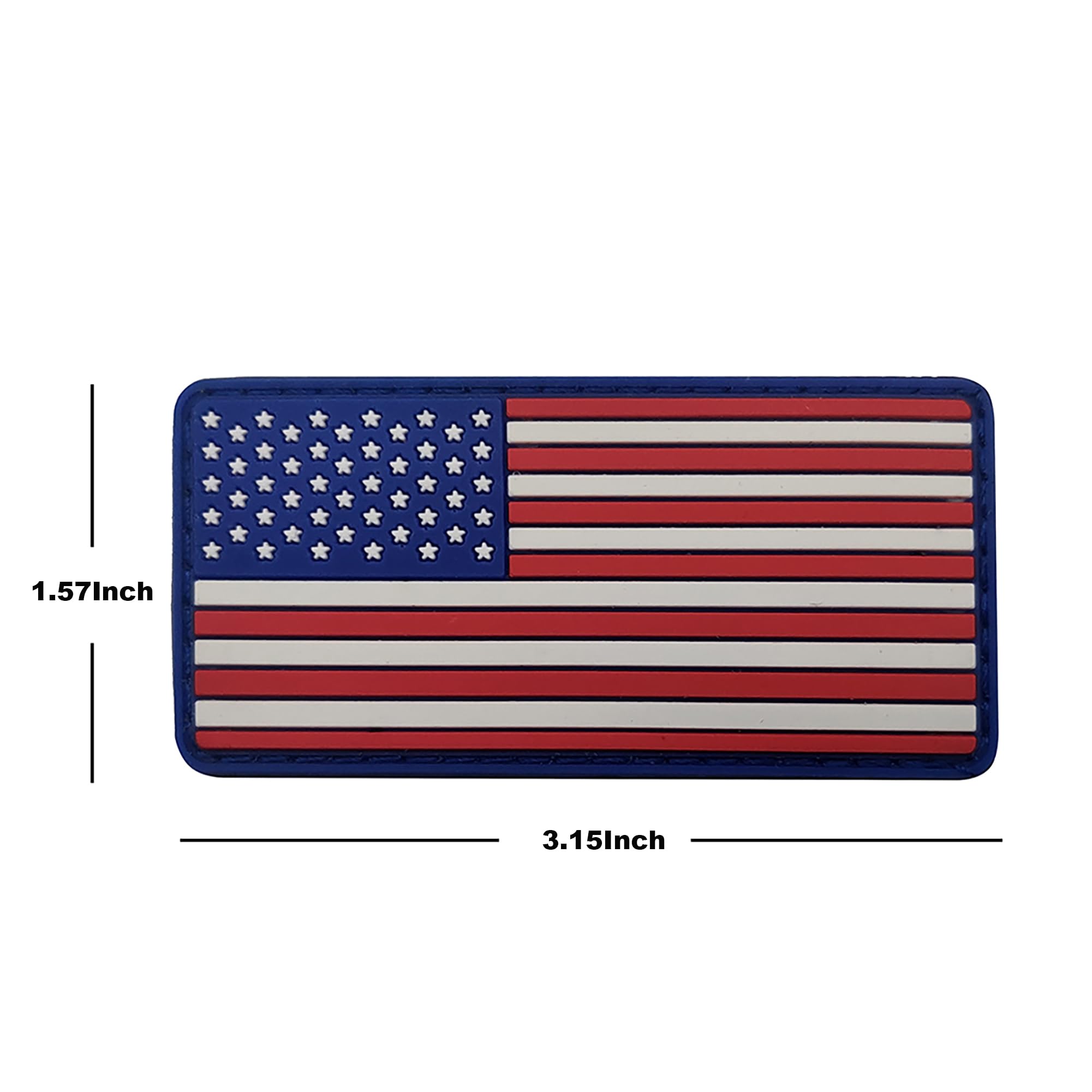 USA American Flag Morale PVC Rubber Patches, Pet Service Dog Collars Patch for Dog Vest Harness, Tactical Military Morale Badges - Image 3