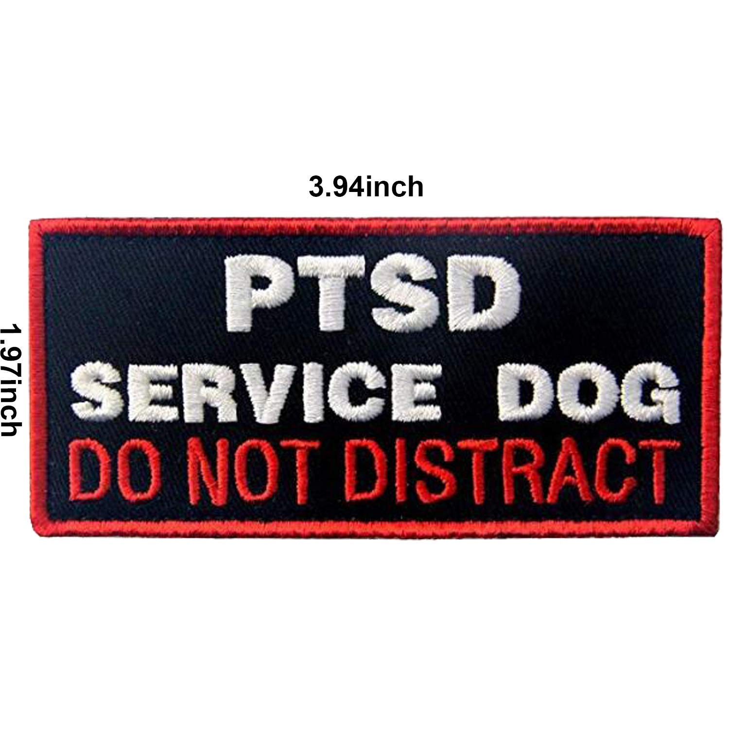 Veterans Service Dog Serving Those Who Served Us, Not All Disabilities are Visible, PTSD Service Dog Do Not Distract,Vest/Harnesses Tactical Morale Emblem Embroidered Fastener Hook Loop Patch - Image 7