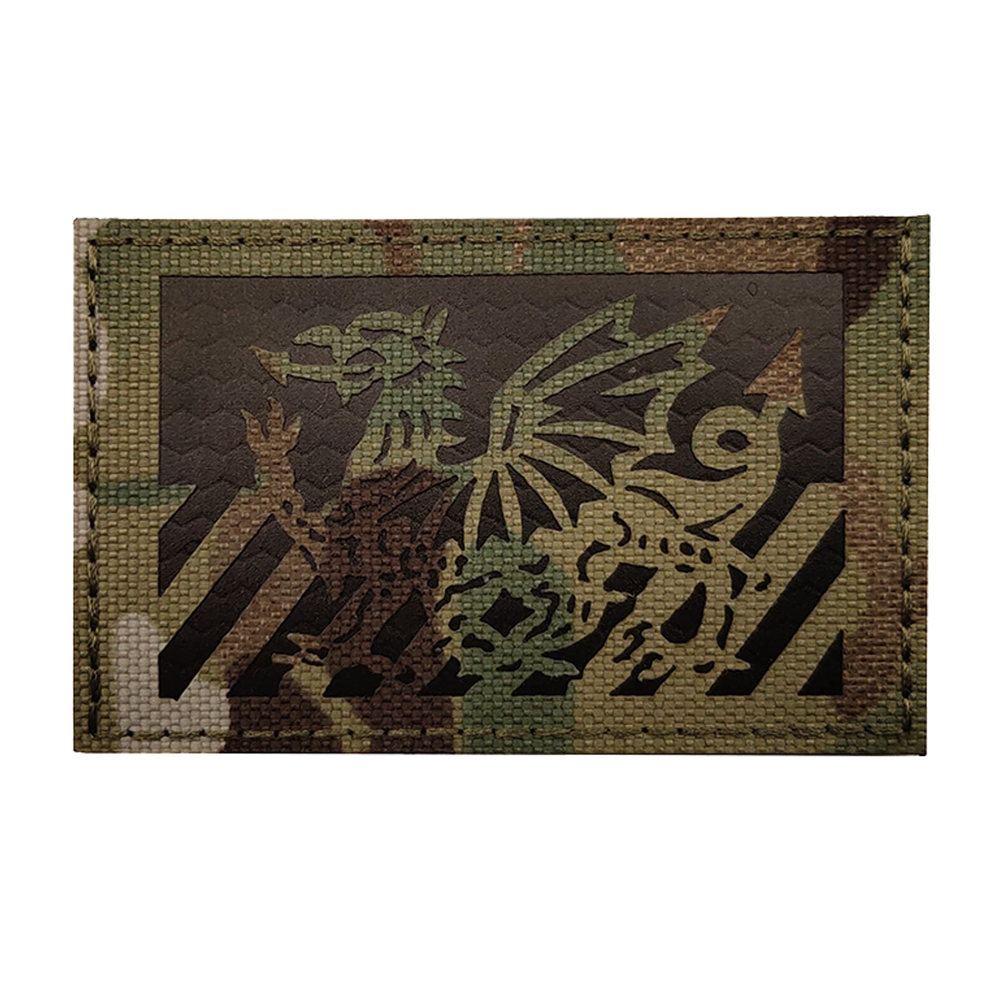 Wales Flag Infrared Reflective Patches, Welsh Dragon Synmbol Tactical Military Badges Sew On Appliques Hook and Loop Fasteners Attach - Image 8