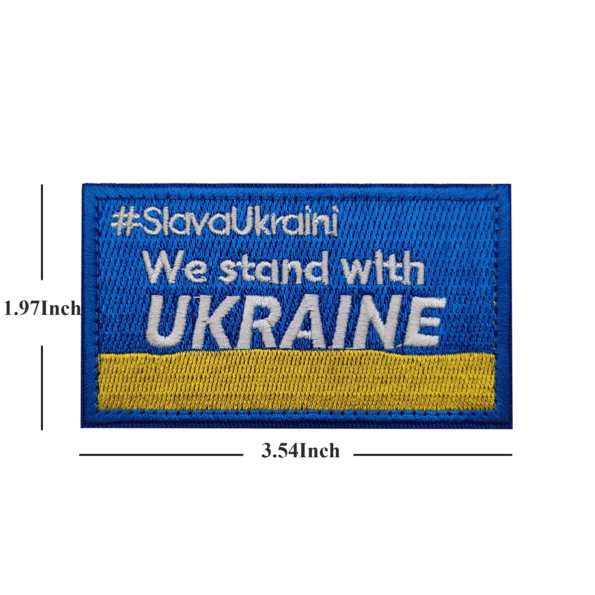 We Stand with Ukraine Ukrainian Flag Embroidered Appliqué Patches DIY Tactical Military Morale Emblem Armband Badge Decorative Patch Appliques - Image 3