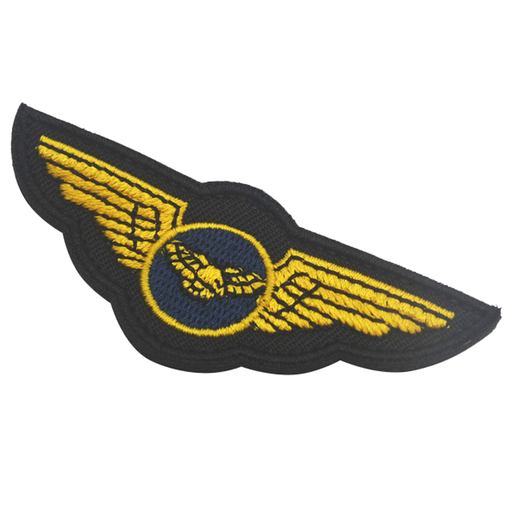 Wings Crest Embroidered Patch Military Tactical Morale Fastener Hook Loop Backing Patches Cosplay Costume Appliques Badges 3.15 x 1.18 inch 2PCS - Image 7
