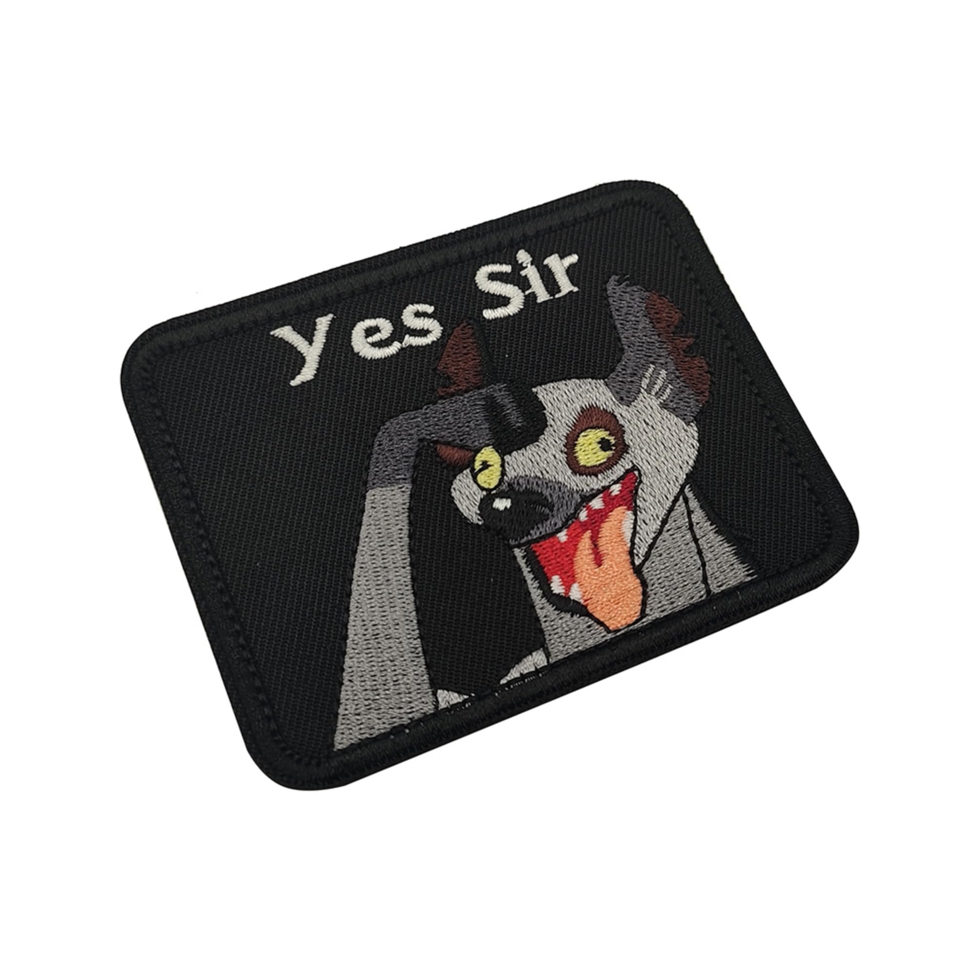 Yes Sir Embroidered Patches Military Tactical Morale Patch with Hook and Loop Fastener Backing for Backpacks, Military Uniforms, Jeans, Jackets, Vests, Hats, 3.15 x 2.56 Inches, Black, 2-Pack - Image 6